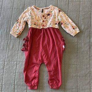 Ruffle Butts full length romper worn 1x 6-12months